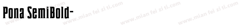 Pona SemiBold字体转换